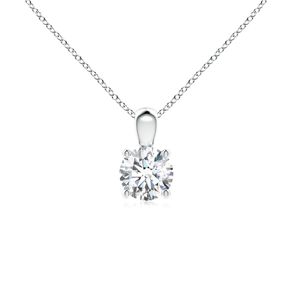 5.1mm FGVS Lab-Grown Classic Round Diamond Solitaire Pendant in White Gold 