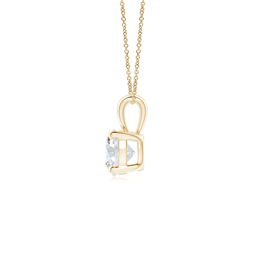 5.1mm FGVS Lab-Grown Classic Round Diamond Solitaire Pendant in Yellow Gold Side 199