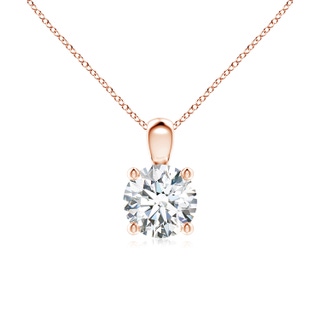 6.4mm FGVS Lab-Grown Classic Round Diamond Solitaire Pendant in 10K Rose Gold