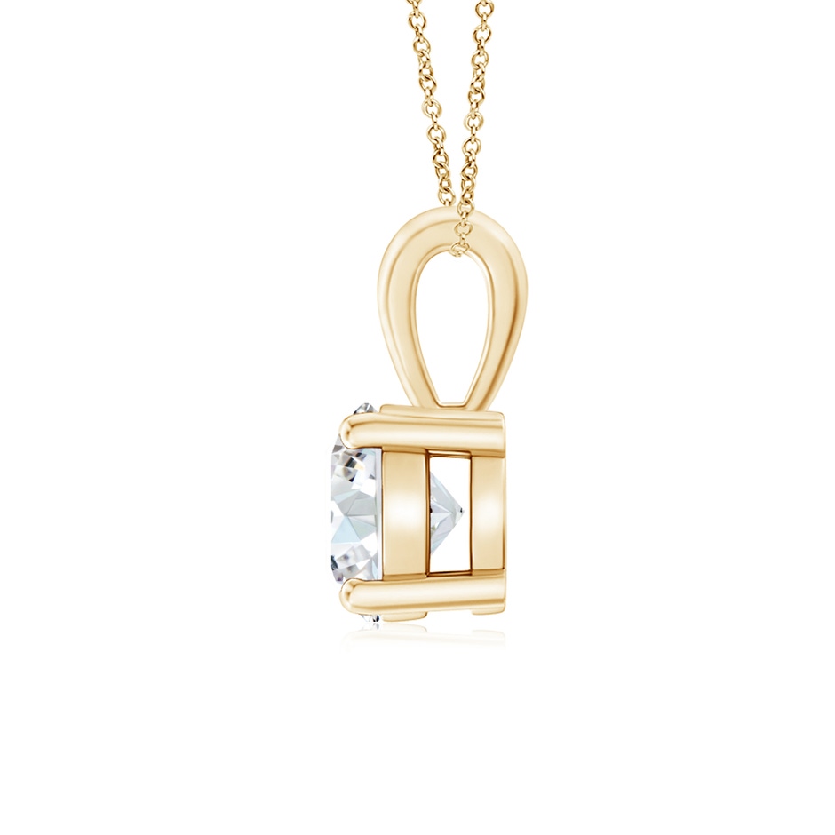 6.4mm FGVS Lab-Grown Classic Round Diamond Solitaire Pendant in 9K Yellow Gold side 199