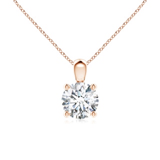 6.4mm FGVS Lab-Grown Classic Round Diamond Solitaire Pendant in Rose Gold
