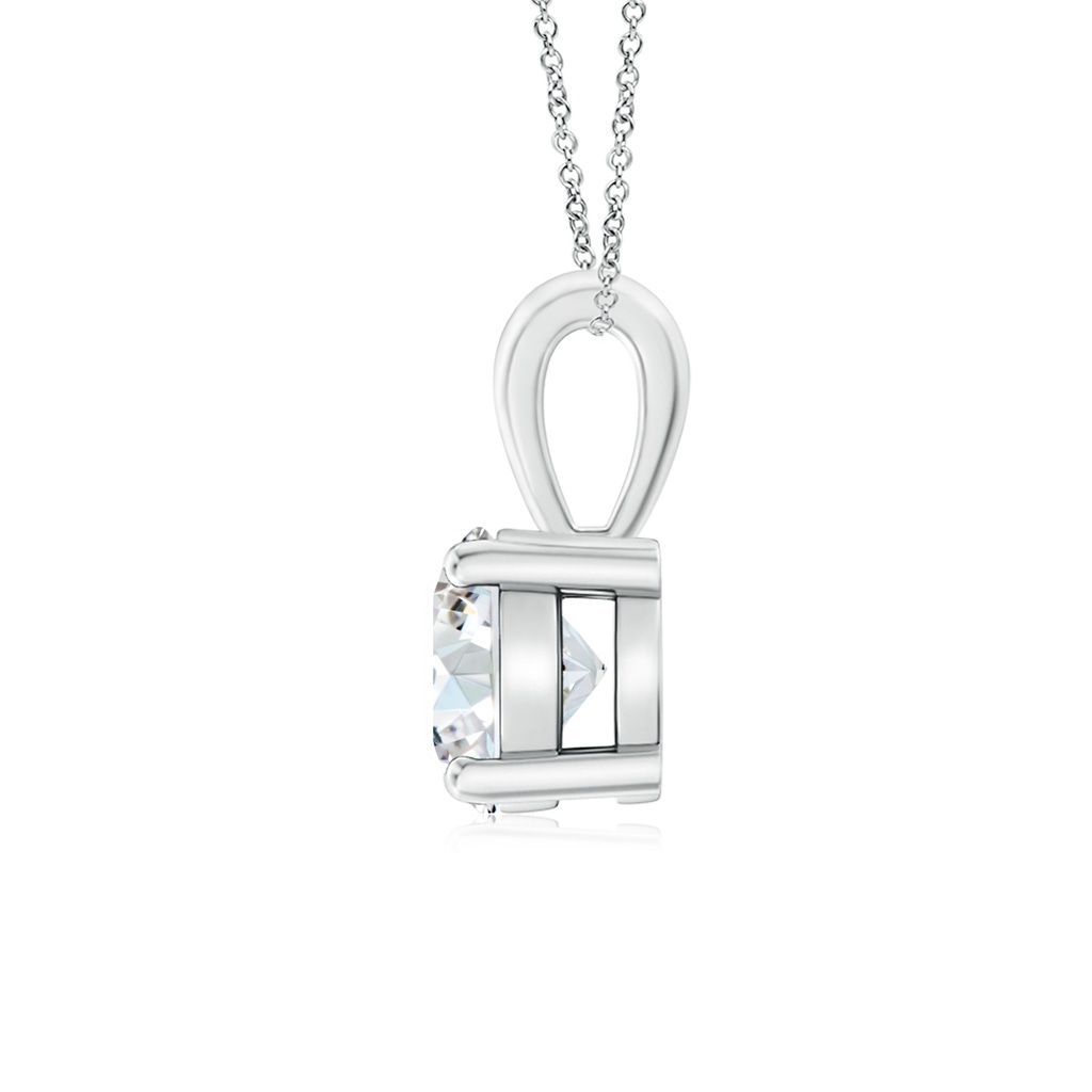 6.4mm FGVS Lab-Grown Classic Round Diamond Solitaire Pendant in White Gold - side 199