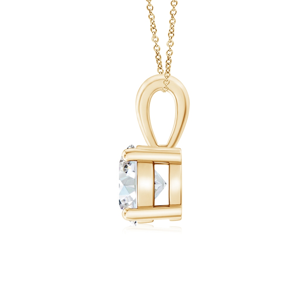 6.4mm FGVS Lab-Grown Classic Round Diamond Solitaire Pendant in Yellow Gold - side 199