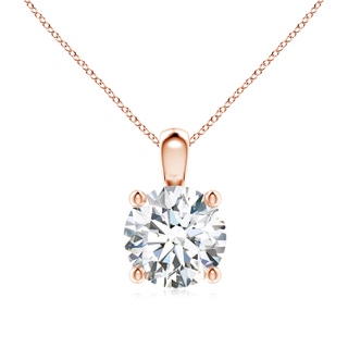 8.1mm FGVS Lab-Grown Classic Round Diamond Solitaire Pendant in 10K Rose Gold