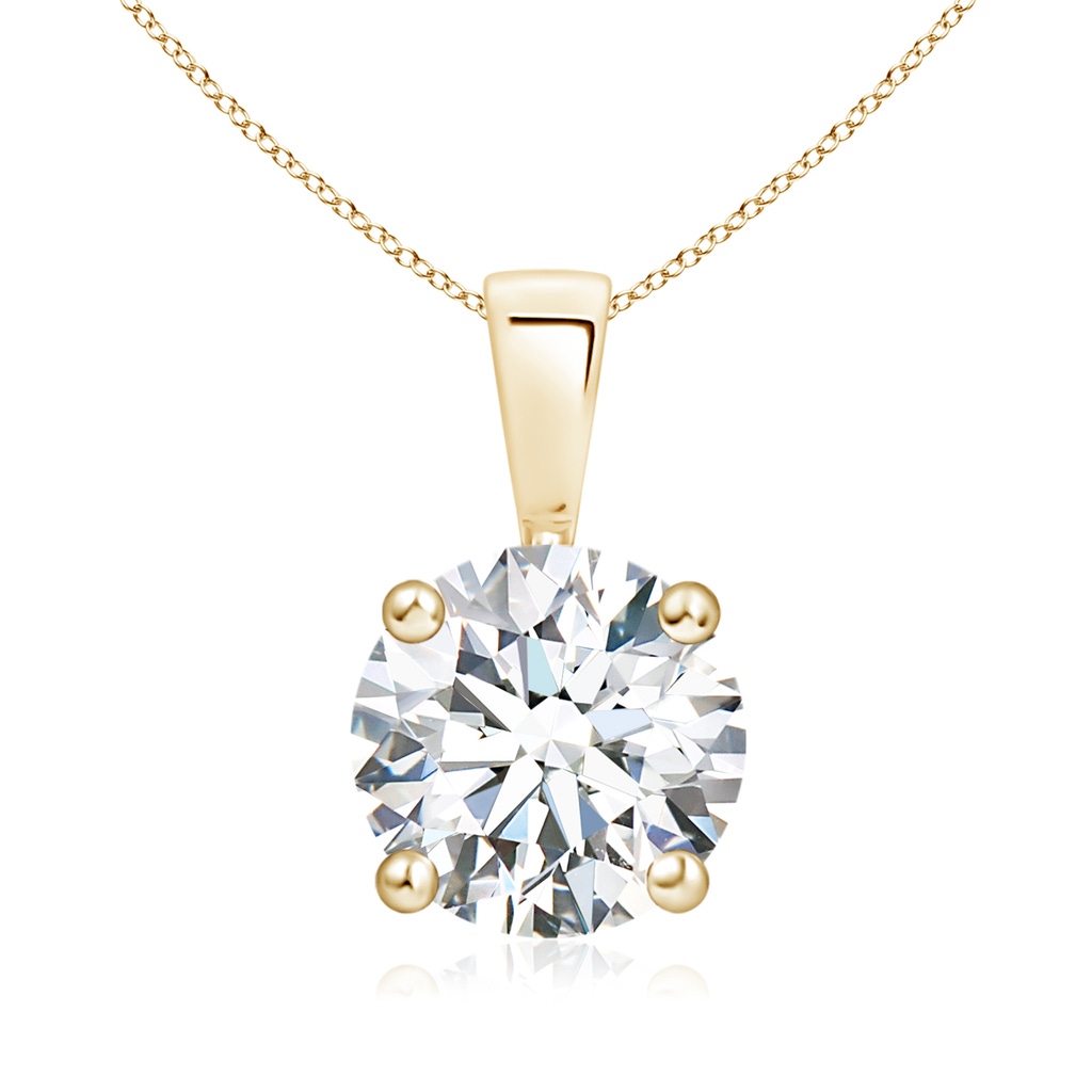 8.1mm FGVS Lab-Grown Classic Round Diamond Solitaire Pendant in 10K Yellow Gold
