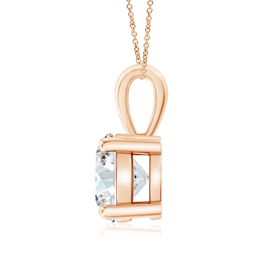 8.1mm FGVS Lab-Grown Classic Round Diamond Solitaire Pendant in 9K Rose Gold - side 199