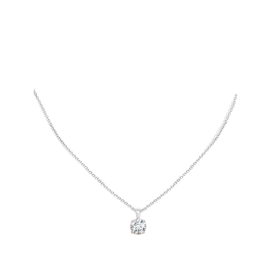8.1mm FGVS Lab-Grown Classic Round Diamond Solitaire Pendant in P950 Platinum pen