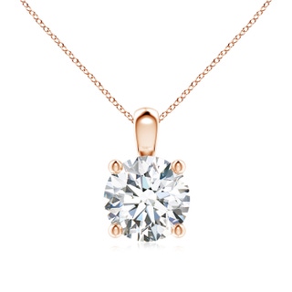 8.1mm FGVS Lab-Grown Classic Round Diamond Solitaire Pendant in Rose Gold