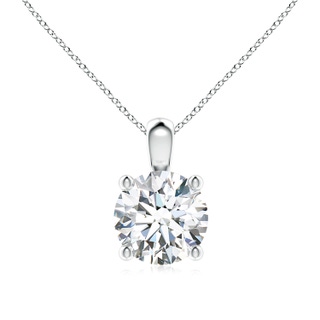 8.1mm FGVS Lab-Grown Classic Round Diamond Solitaire Pendant in S999 Silver