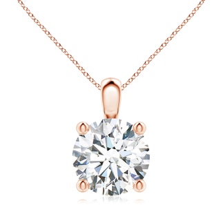 9.2mm FGVS Lab-Grown Classic Round Diamond Solitaire Pendant in 10K Rose Gold