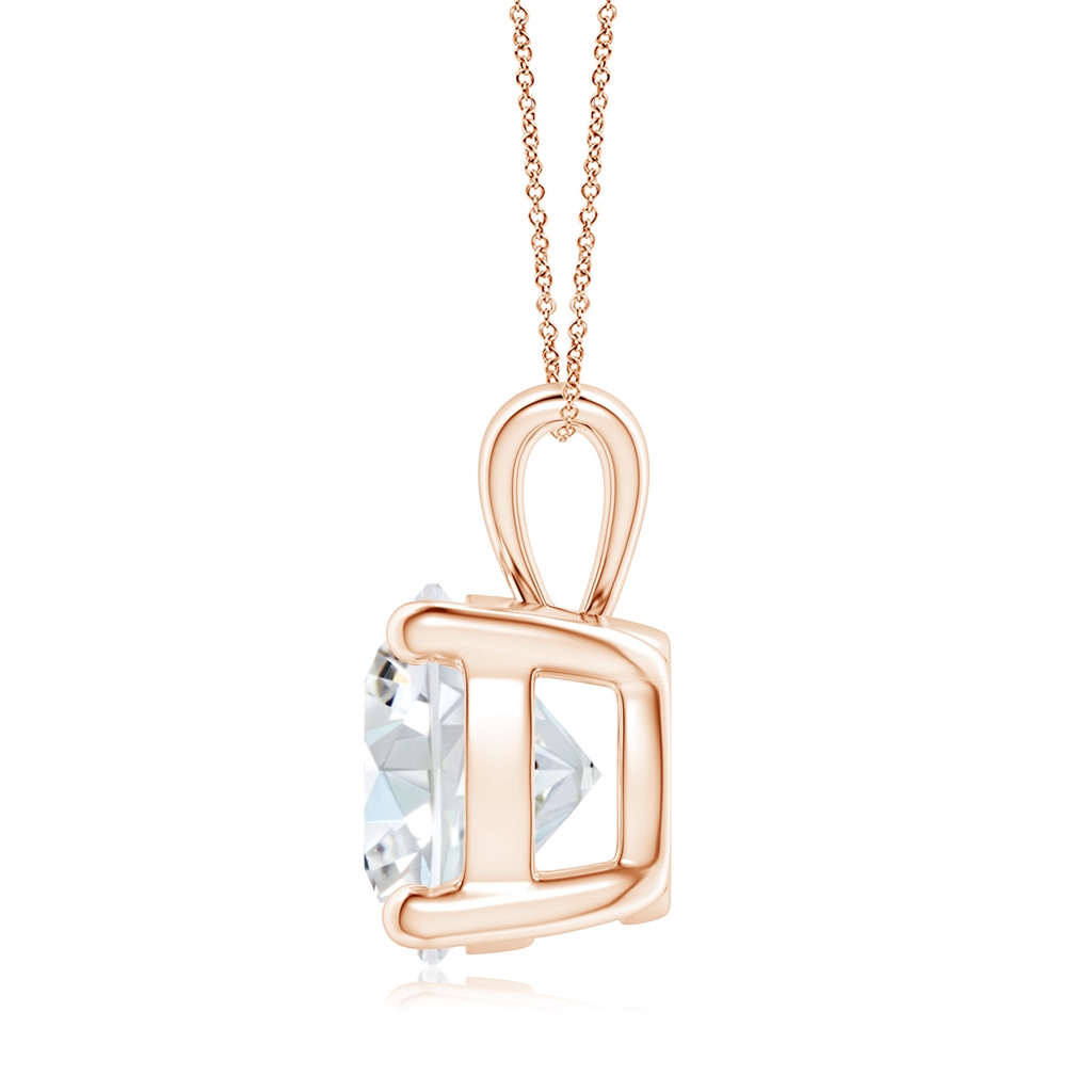 9.2mm FGVS Lab-Grown Classic Round Diamond Solitaire Pendant in Rose Gold Side 199