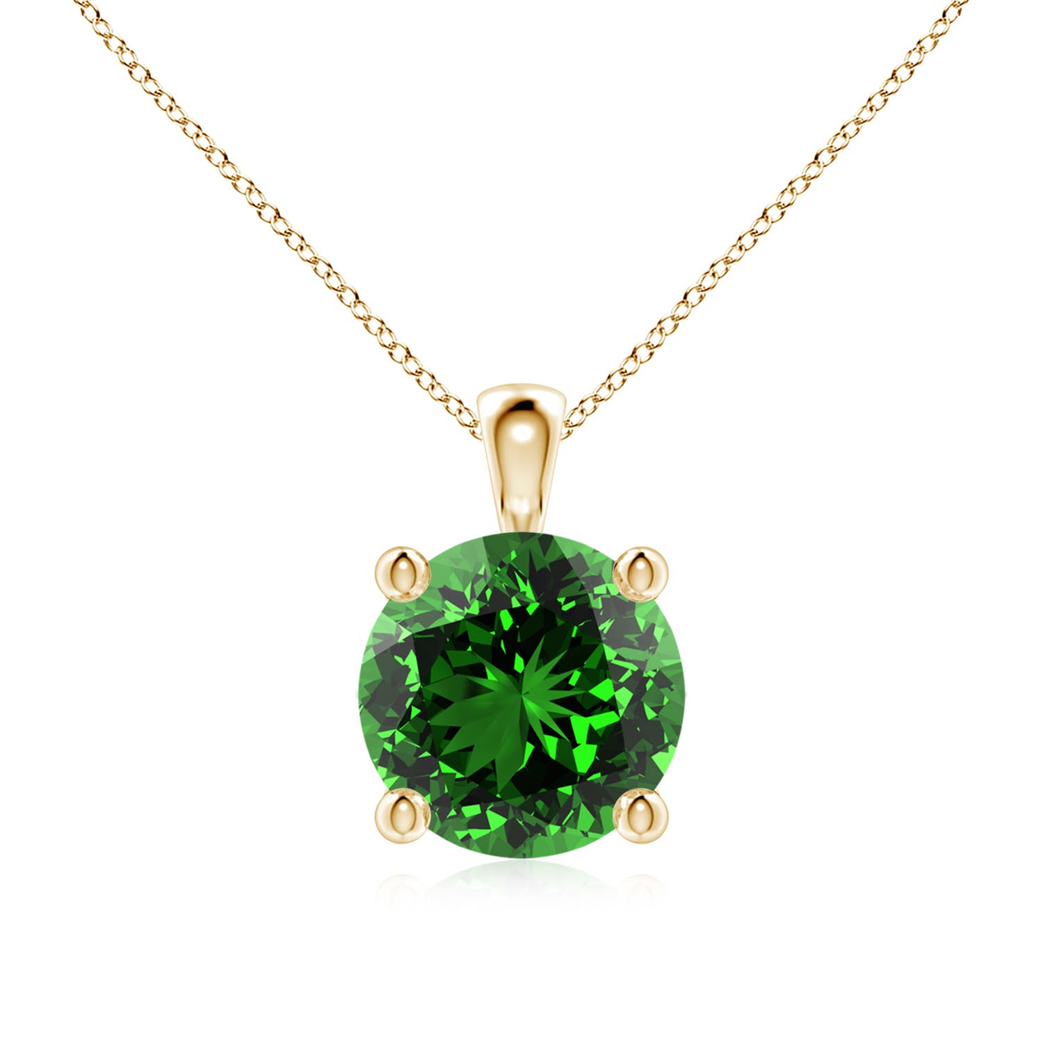 Premium - Lab-Grown Emerald / 1.75 CT / 14 KT Yellow Gold