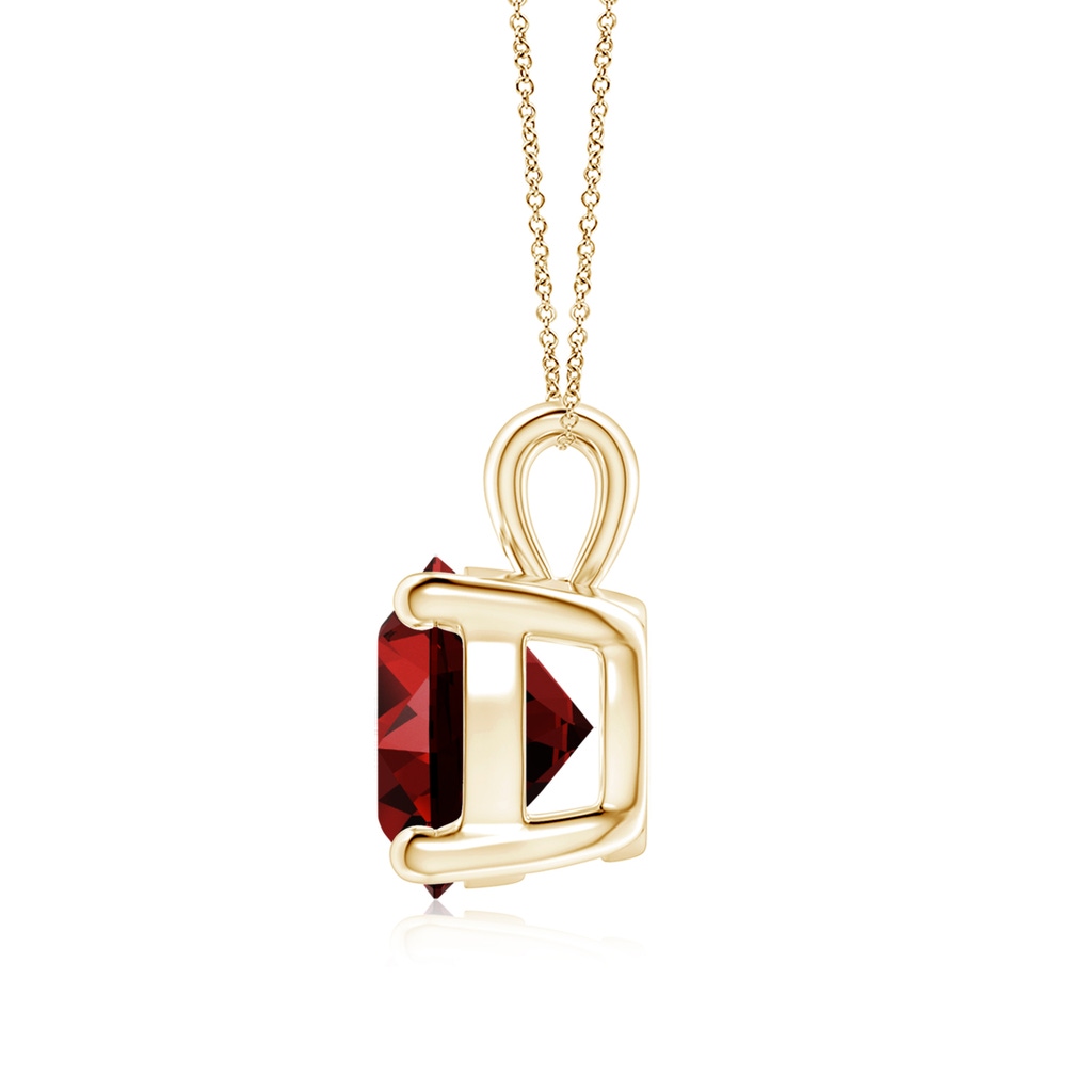 8mm Labgrown Lab-Grown Classic Round Ruby Solitaire Pendant in Yellow Gold Side 199