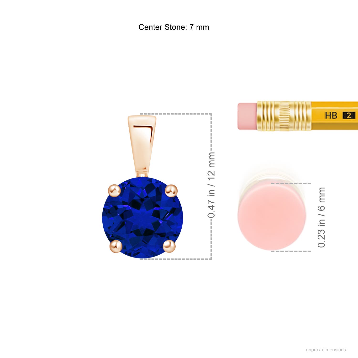 Premium - Lab-Grown Blue Sapphire / 1.6 CT / 14 KT Rose Gold