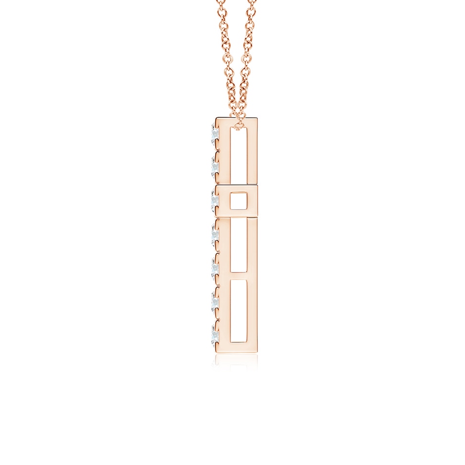 2.5mm FGVS Lab-Grown Flat Prong-Set Diamond Cross Pendant in Rose Gold side 199