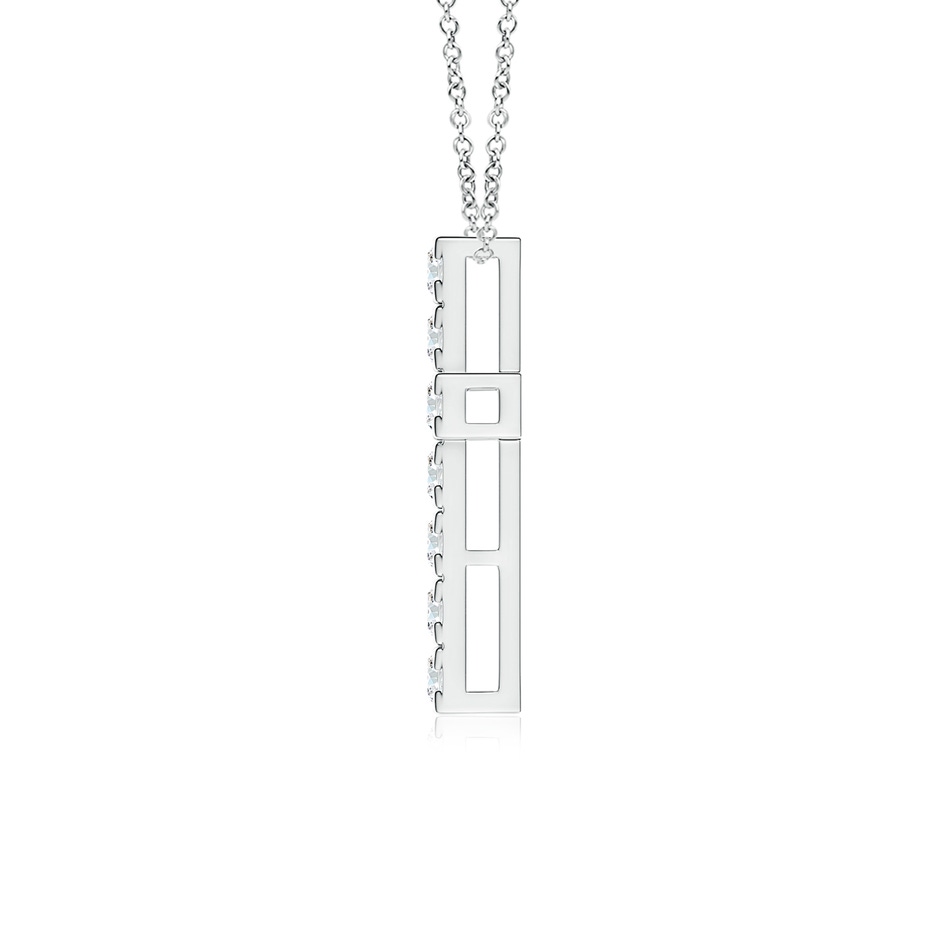 2.5mm FGVS Lab-Grown Flat Prong-Set Diamond Cross Pendant in White Gold side 199