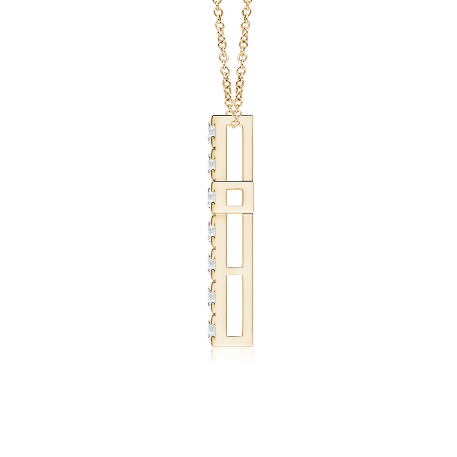 2.5mm FGVS Lab-Grown Flat Prong-Set Diamond Cross Pendant in Yellow Gold side 199
