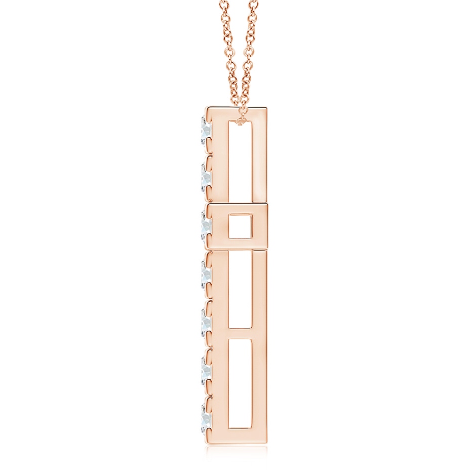 3.5mm FGVS Lab-Grown Flat Prong-Set Diamond Cross Pendant in Rose Gold side 199