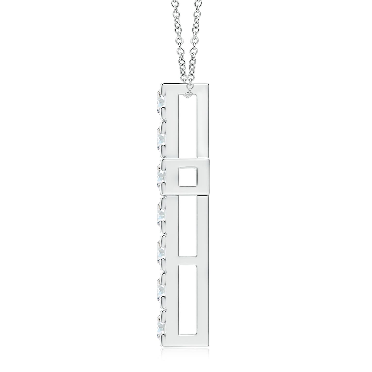 3.5mm FGVS Lab-Grown Flat Prong-Set Diamond Cross Pendant in White Gold