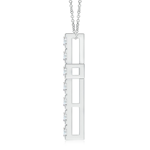3.5mm FGVS Lab-Grown Flat Prong-Set Diamond Cross Pendant in White Gold