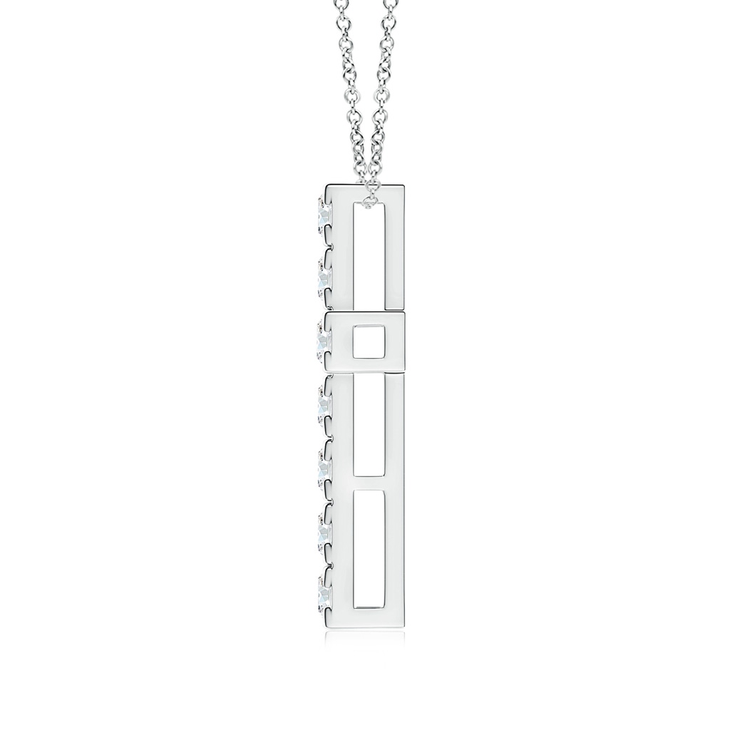 3mm FGVS Lab-Grown Flat Prong-Set Diamond Cross Pendant in White Gold - side 199