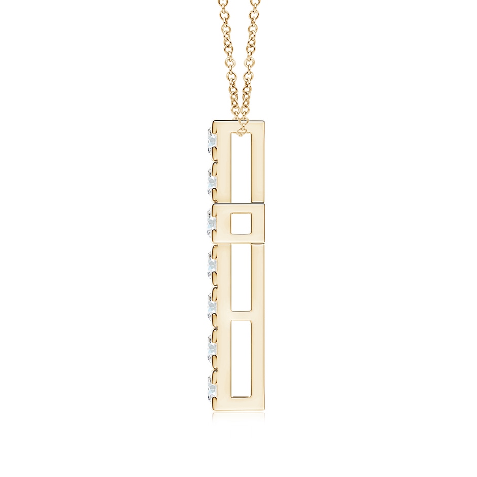 3mm FGVS Lab-Grown Flat Prong-Set Diamond Cross Pendant in Yellow Gold side 199