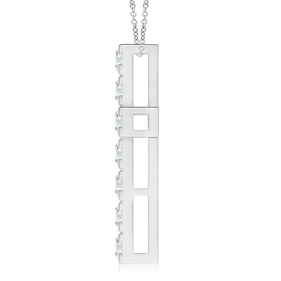4.5mm FGVS Lab-Grown Flat Prong-Set Diamond Cross Pendant in P950 Platinum side 199