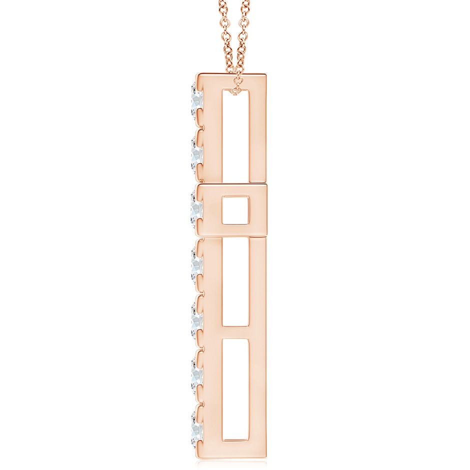 5.4mm FGVS Lab-Grown Flat Prong-Set Diamond Cross Pendant in Rose Gold side 199