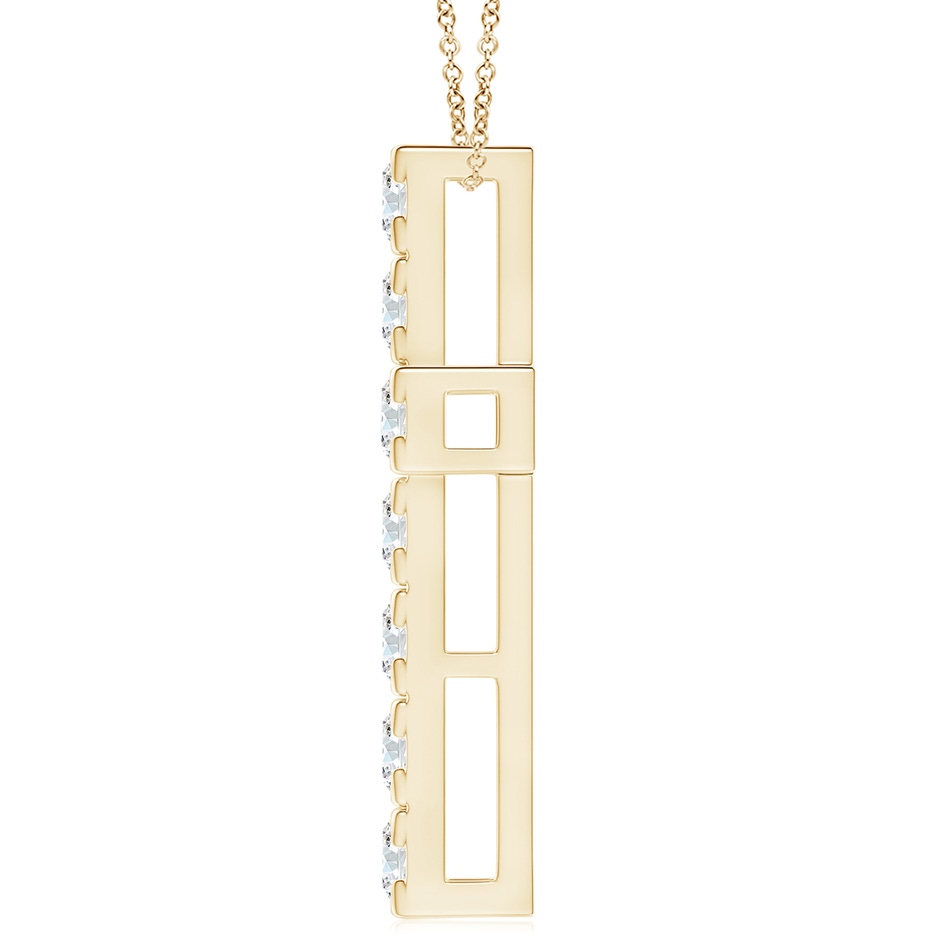 5.4mm FGVS Lab-Grown Flat Prong-Set Diamond Cross Pendant in Yellow Gold side 199