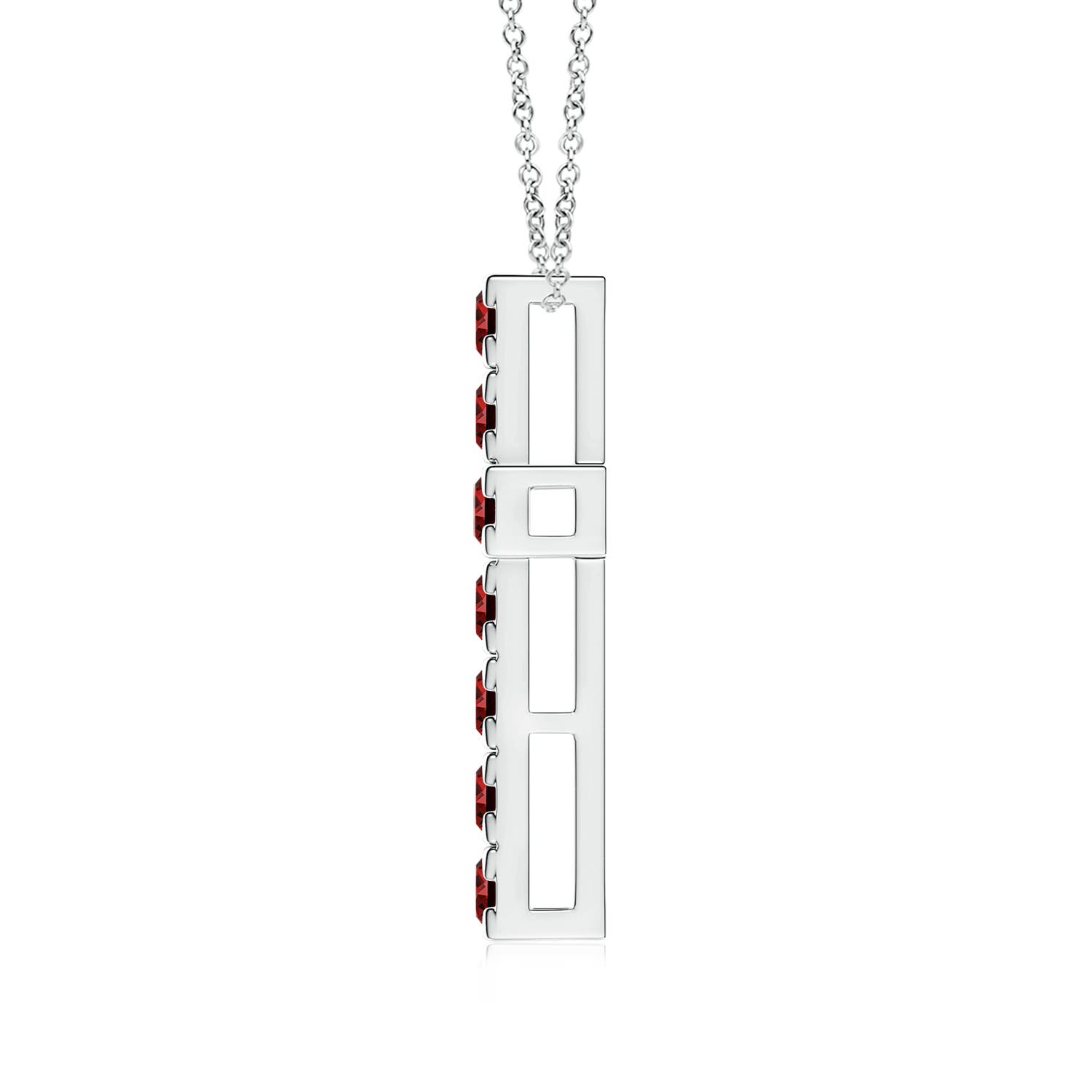 Premium - Lab-Grown Ruby / 1.65 CT / 14 KT White Gold