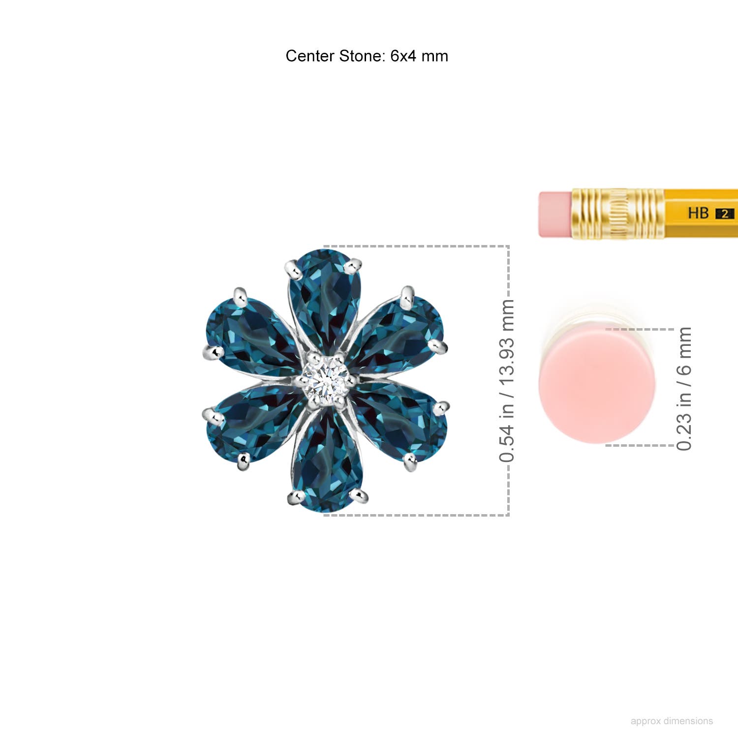 Cluster Ruller Lab-Grown Alexandrite Flower Cluster Pendant with Diamond