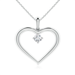 Heart Platinum Lab Grown Diamond Necklaces & Pendants