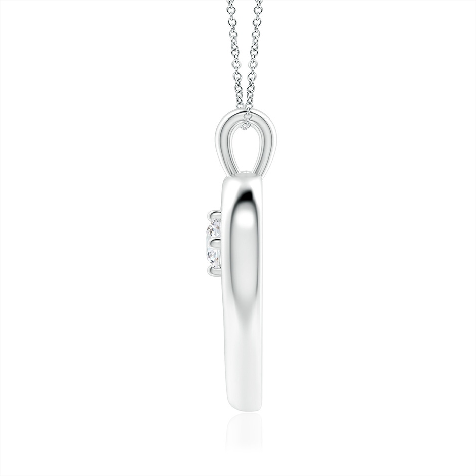 5.1mm FGVS Lab-Grown Solitaire Diamond Heart Pendant in White Gold side 199