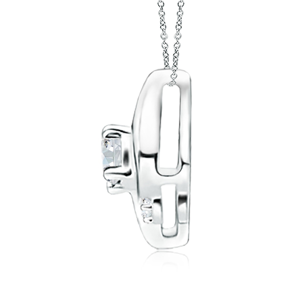 7x5mm FGVS Lab-Grown Shell Style Oval Diamond Pendant in P950 Platinum - side 199