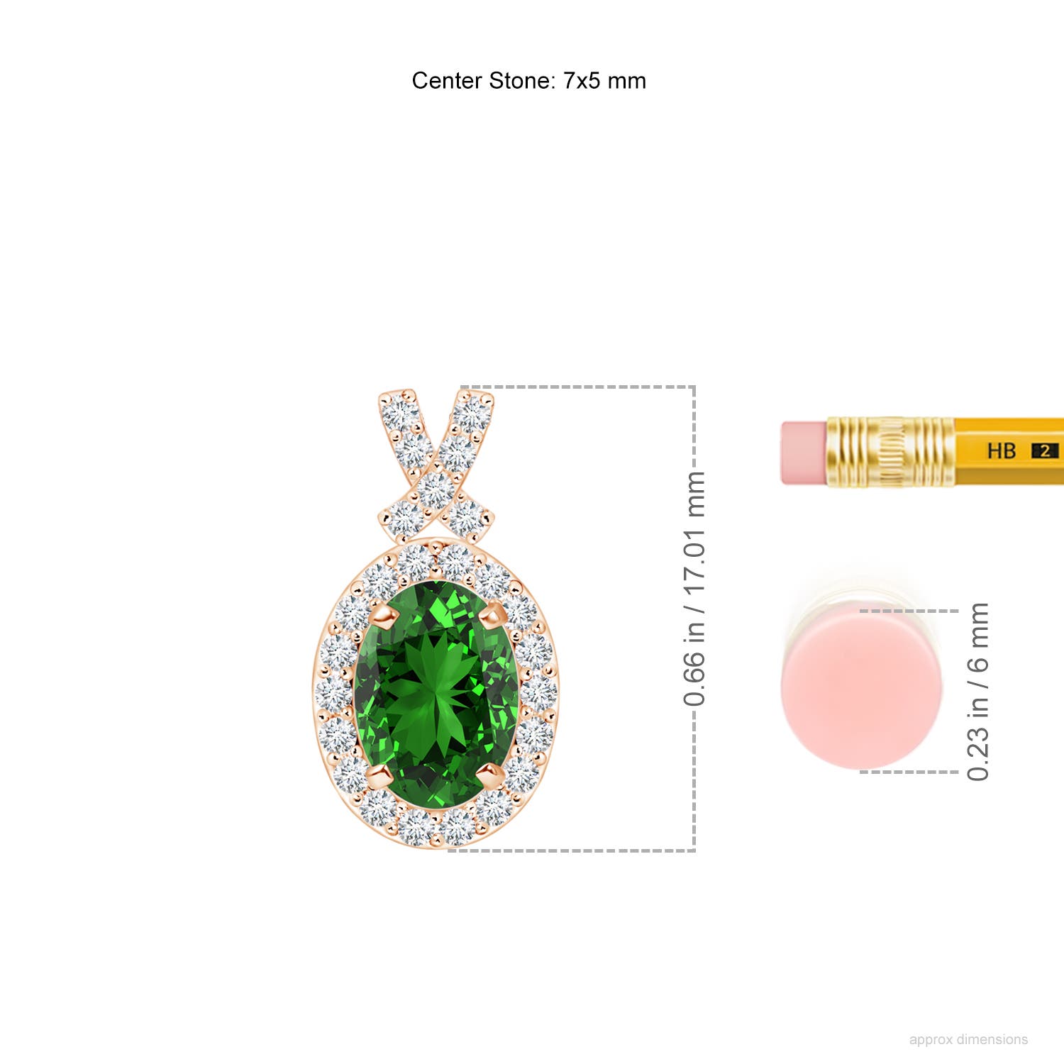 Premium - Lab-Grown Emerald / 0.89 CT / 14 KT Rose Gold