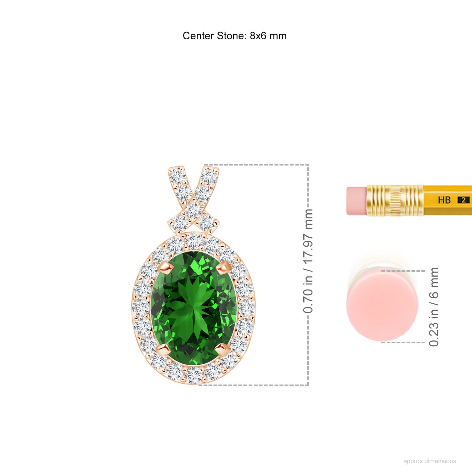 Premium - Lab-Grown Emerald / 1.38 CT / 14 KT Rose Gold