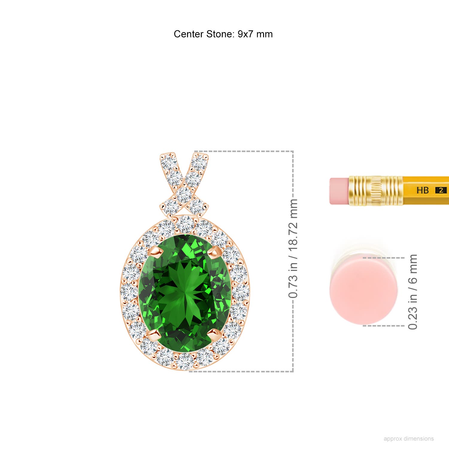 Premium - Lab-Grown Emerald / 1.78 CT / 14 KT Rose Gold