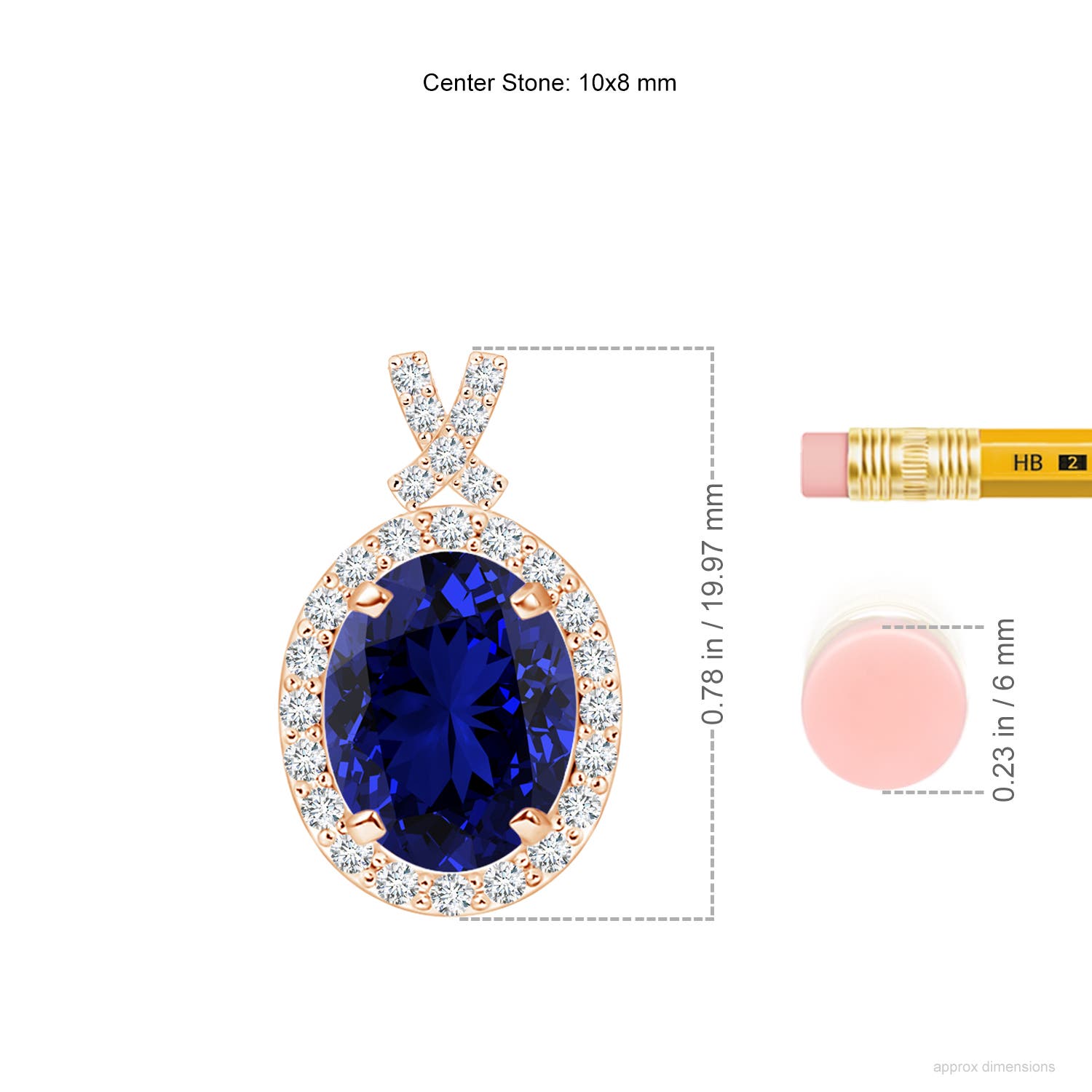 Premium - Lab-Grown Blue Sapphire / 3.61 CT / 14 KT Rose Gold