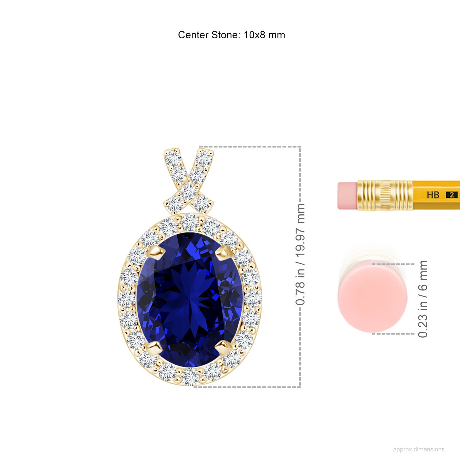 Premium - Lab-Grown Blue Sapphire / 3.61 CT / 14 KT Yellow Gold