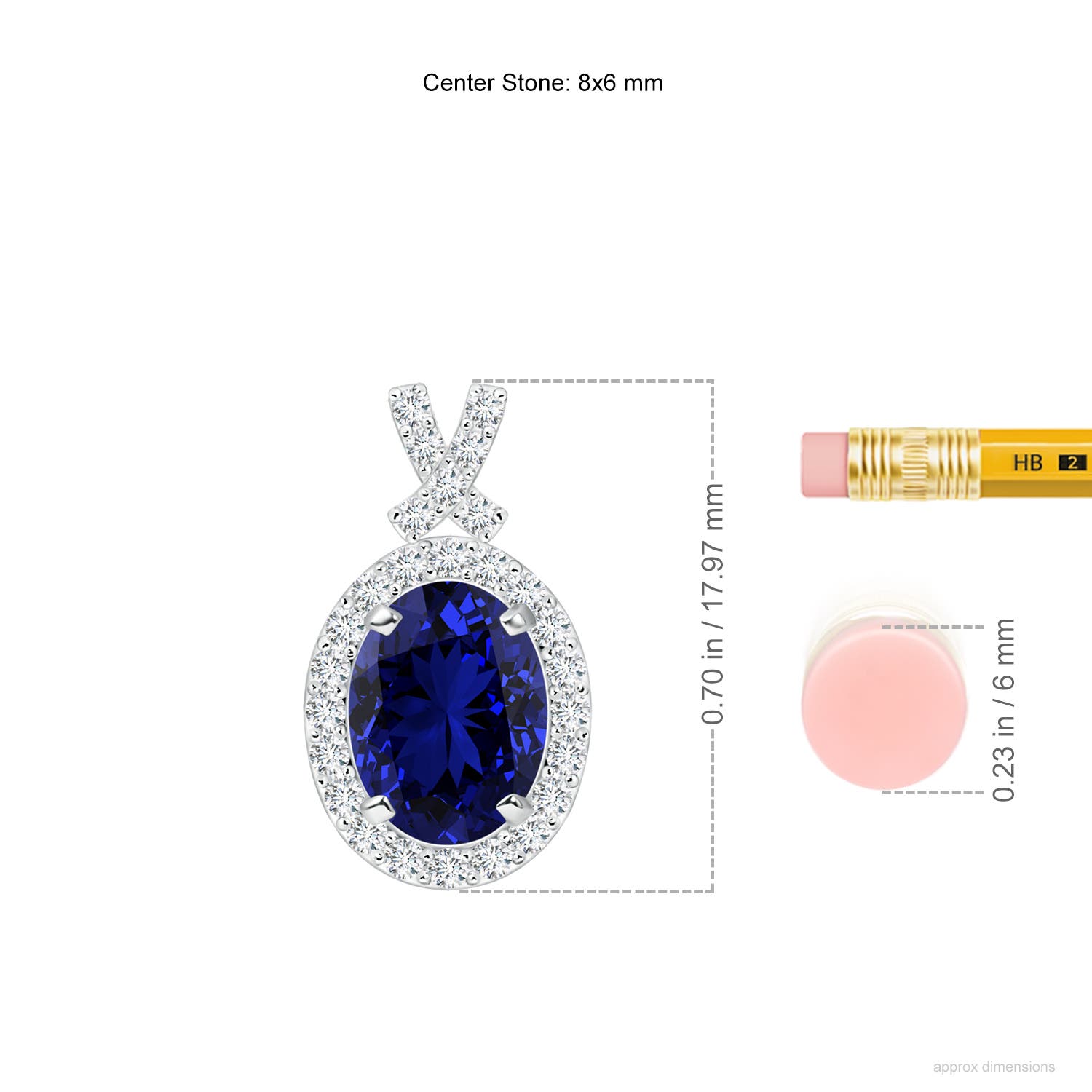 Premium - Lab-Grown Blue Sapphire / 1.83 CT / 14 KT White Gold