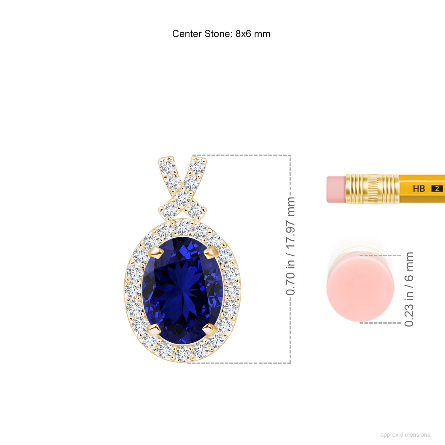 Premium - Lab-Grown Blue Sapphire / 1.83 CT / 14 KT Yellow Gold