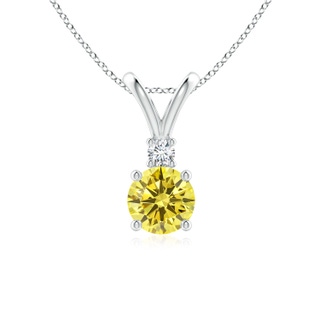 Round Fancy Intense, VS Lab Grown Yellow Diamond