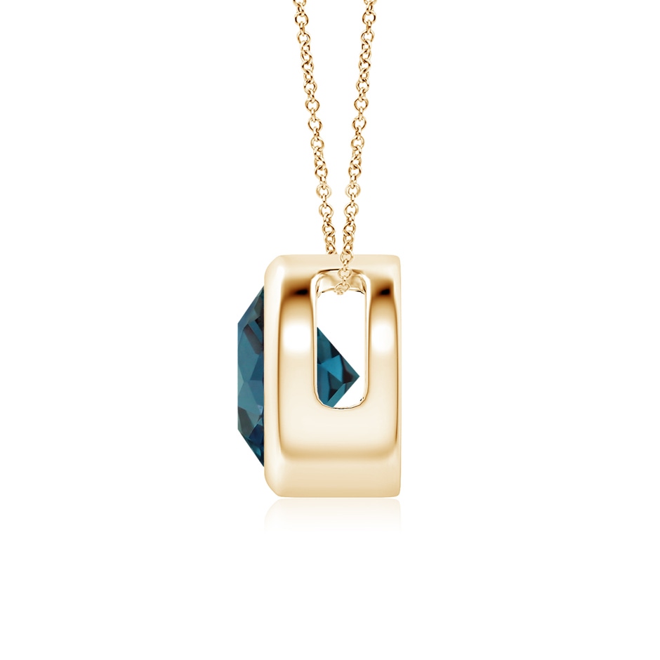 7mm Labgrown Bezel-Set Round Lab-Grown Alexandrite Solitaire Pendant in Yellow Gold side 199
