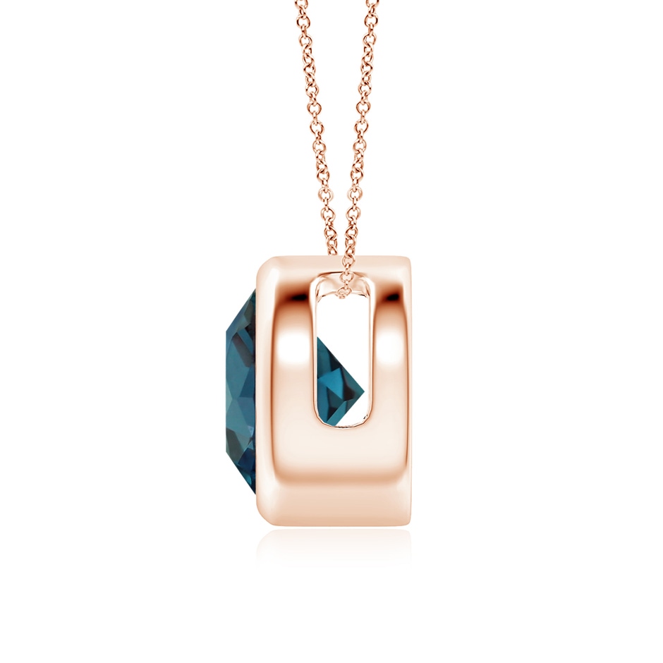 8mm Labgrown Bezel-Set Round Lab-Grown Alexandrite Solitaire Pendant in 18K Rose Gold side 199