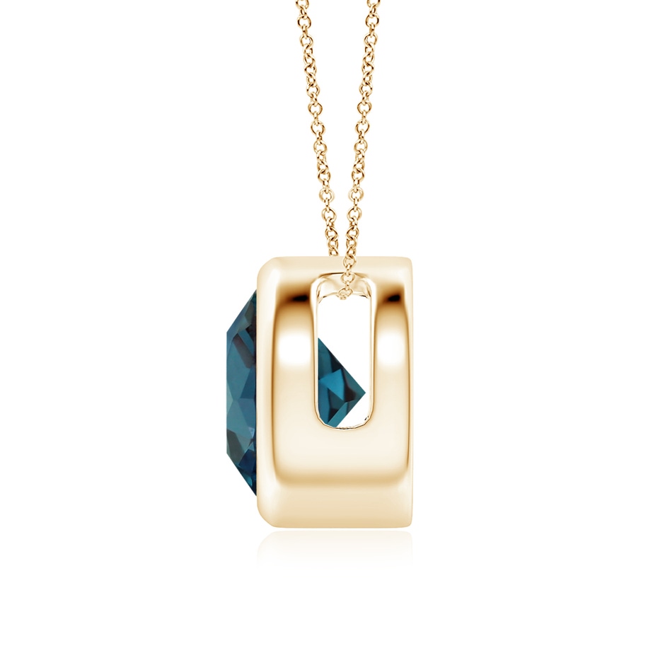 8mm Labgrown Bezel-Set Round Lab-Grown Alexandrite Solitaire Pendant in 18K Yellow Gold side 199