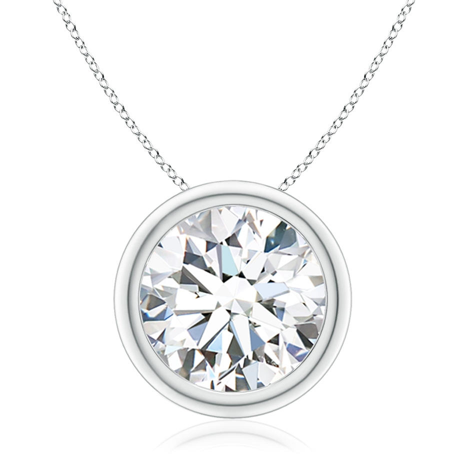 10.1mm FGVS Lab-Grown Bezel-Set Round Diamond Solitaire Pendant in P950 Platinum 