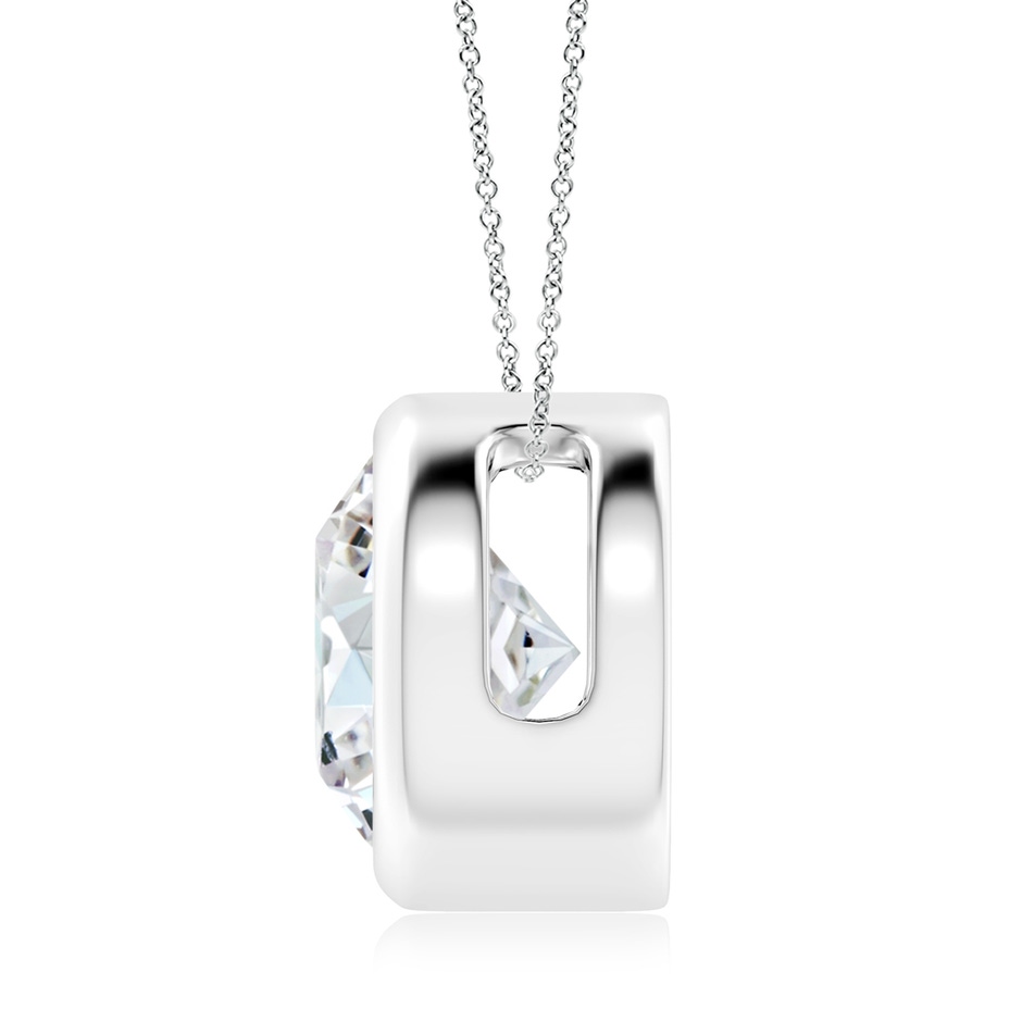10.1mm FGVS Lab-Grown Bezel-Set Round Diamond Solitaire Pendant in P950 Platinum side 199