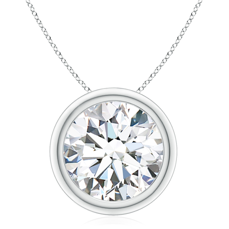 11.1mm FGVS Lab-Grown Bezel-Set Round Diamond Solitaire Pendant in P950 Platinum 
