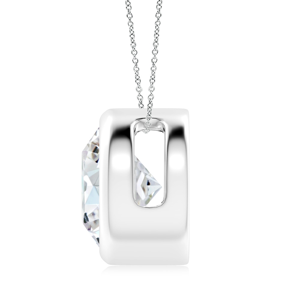 11.1mm FGVS Lab-Grown Bezel-Set Round Diamond Solitaire Pendant in P950 Platinum side 199