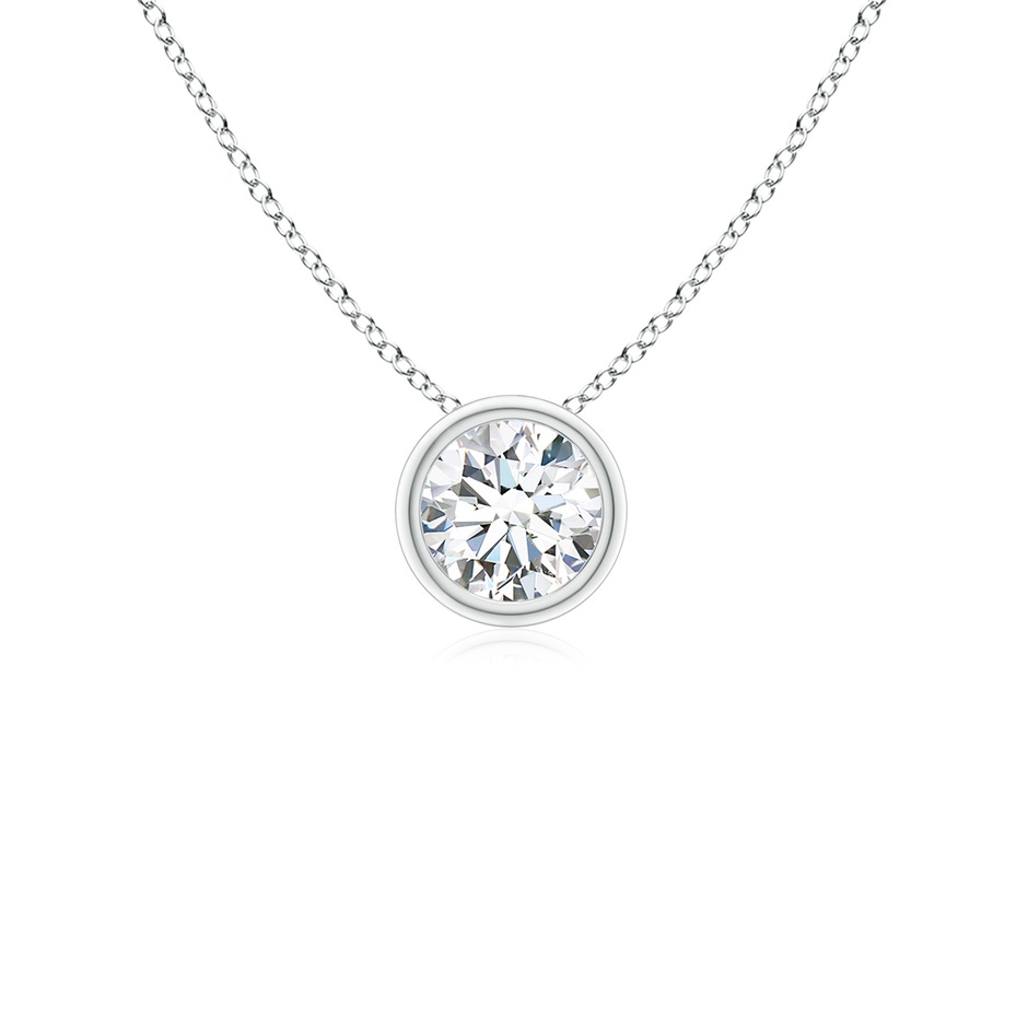 4.1mm FGVS Lab-Grown Bezel-Set Round Diamond Solitaire Pendant in P950 Platinum 